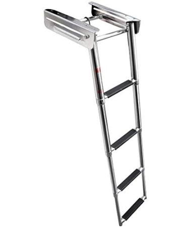 Marinebaby 4 Step Telescoping Boat Boarding Ladder - 316 Stainless Steel, 600lb Capacity - Buy Online on GoSupps.com