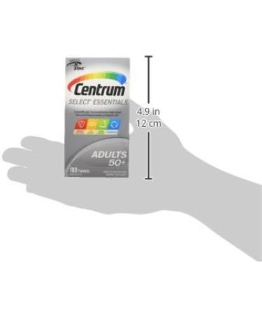 Centrum Select Essentials 50+ Multivitamin 100 Tablets - Complete Adult Supplement - Buy Online on GoSupps.com
