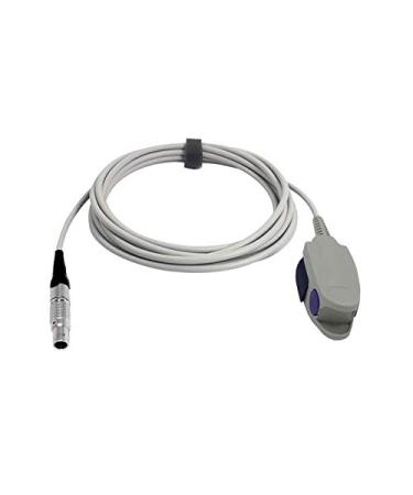 Sino-k Compatible GE Critikon Spo2 Sensor Adult Fingerclip 9.8 ft 7 Pins Connector FDA/CE Approved