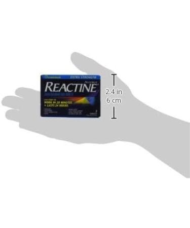 reactine Extra Strength Antihistamine Tablets - 10mg Cetirizine Hydrochloride - 24 Hour Allergy Relief Medicine - 3 Count white - Buy Online on GoSupps.com