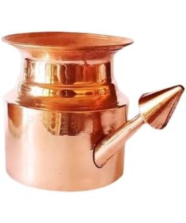 INDIAN MODERN ART Pure Copper Plain Neti Pot (300ml) for Storing & Serving Water Ayurvedic Solution - Buy Online on GoSupps.com