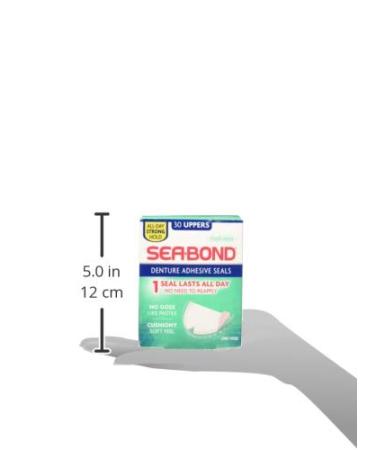 SEA-BOND Denture Adhesive Seals Uppers Fresh Mint 30 Each - Pack of 3 - Buy Online on GoSupps.com