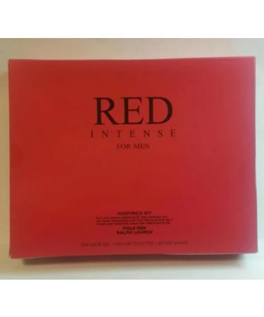 Red Intense Cologne 1.7 oz Shower gel 2.8 oz & 2.8 oz After Shave Balm 3Pc Set Active - Buy Online on GoSupps.com