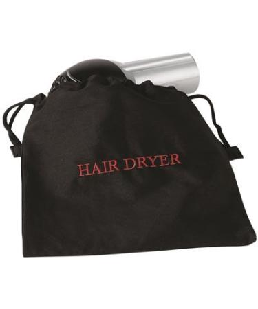 Hair Dryer Bag 12x12In Black Cotton/Poly