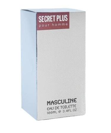 Secret Plus 3.4 Fl Oz Spray Eau de Toilette Pour Homme Amber Woody fragrance for men. - Buy Online on GoSupps.com