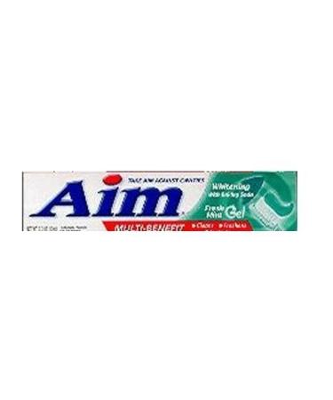 Aim Whitening Mint Gel Toothpaste with Baking Soda 6 oz. (3-Pack) by AIM