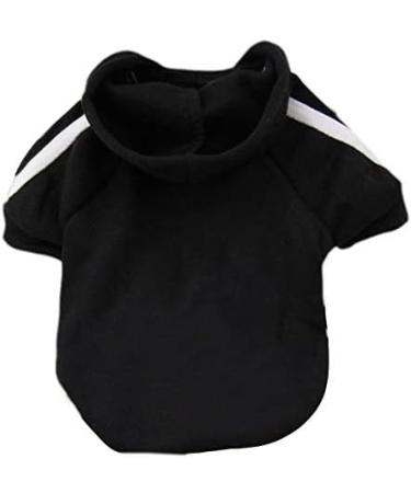 Ducomi Hood Dogs Sweatshirt | 100% Cotton Dog Sweater for All Breeds & Sizes | Warm Monochrome Coat XS to 9XL (Black XL) - Buy Online on GoSupps.com