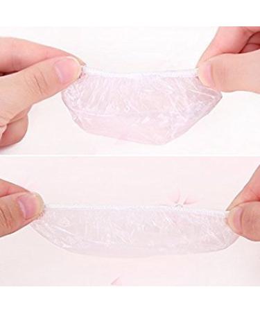 100pcs Disposable Waterproof Ear Covers - Salon Ear Protector Caps for Shower & Hair Dyer - Clear - Buy Online on GoSupps.com