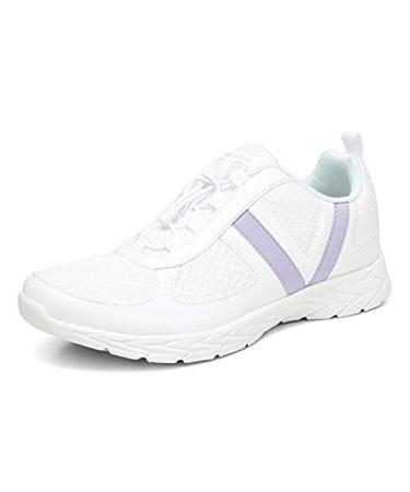 Vionic Women's Brisk Maren Leisure Sneakers - Supportive Walking Shoes That Include Three-Zone Comfort with Orthotic Insole Arch Support Medium and Wide Fit 9.5 White