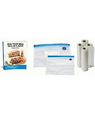 PowerXL Duo NutriSealer Food Vacuum Sealer Machine with Bags & Rolls - Double Airtight Sealing, Built-in Cutter, Small Snack Bag Capability, Safety Certified, Lab Tested, LED Indicator Lights | Slate - Buy Online on GoSupps.com