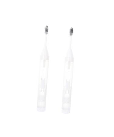 Frcolor 2 piece of portable set adult smooth bristle toothbrushes toothbrushes tooth cleaning travel foldable toothbrushes cleaning toothbrush