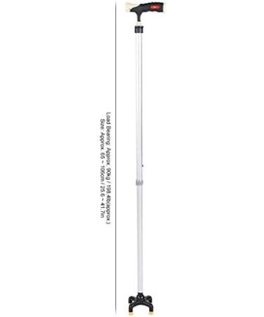 SilteD SilteD Walking Cane Lightweight Stretchable Adjustable Anti-Slip Height Hand Walking Stick Aluminum Alloy Elderly Four-Legged Walking Crutches - Buy Online on GoSupps.com
