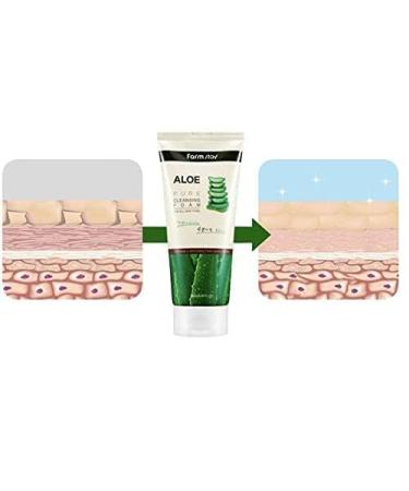 Farmstay Aloe Pure Cleansing Foam 180ml | Hydrating & Soothing Face Wash - International Shipping Available - Buy Online on GoSupps.com