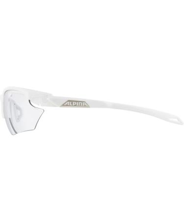 Alpina Twist Five S HR V - Self-Tinting Break-Resistant Fog-Free Sports & Bicycle Glasses - 100% UV Protection for Adults - White Gloss - Buy Online on GoSupps.com