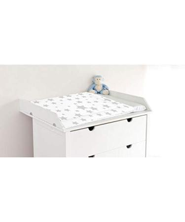 Callowesse Baby Changing Mat 79x47cm. Waterproof Wipe Clean Raised Edges Portable and Foldable Grey Stars Design - Buy Online on GoSupps.com