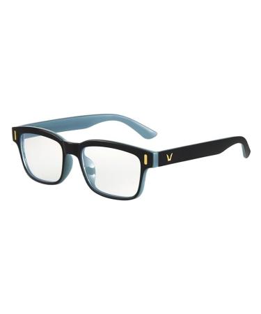 Retro Reading Glasses Anti Blue Light Blocking Computer Readers Eyeglasses Anti Eyestrain Flat Light Mirror 1.50 Blue