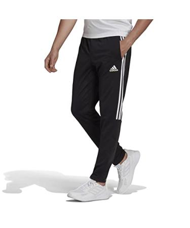 adidas Men's Aeroready Sereno Slim Tapered-Cut 3-Stripes Pants Large Black/White