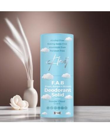 All Natural F.A.B. Deodorant - Powder Cloud Scent | Organic Aluminum-Free Deodorant for Fupa Armpits & Breasts - 1.7 oz International Shipping - Buy Online on GoSupps.com