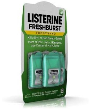 Listerine Pocketpaks Fresh Burst Breath Strips - 3 Pack of 24 strips (total 72 strips) by N/A - Buy Online on GoSupps.com