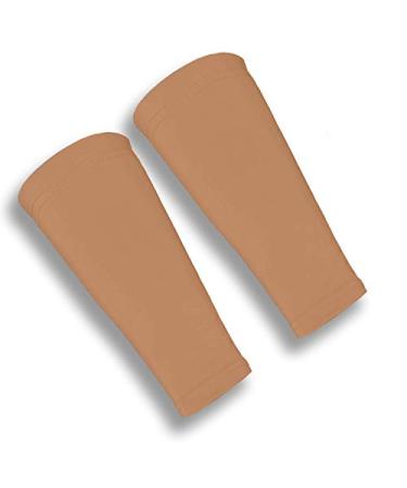 iM Sports SKINGUARDS Skin Protection Forearm Sleeves - Made in USA - Pair Suntan Medium-Large