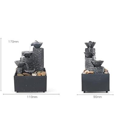 Office Desktop Fountain Flowing Water Ornaments Indoor Landscape Furnishings Irregular Stones LED Light Fountain for Living Room - Buy Online on GoSupps.com
