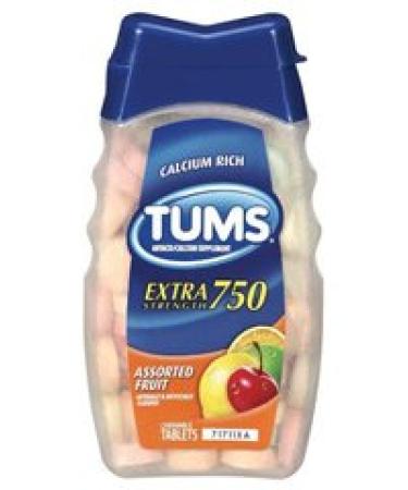 Tums Extra 750-330 Chewables - Assorted Fruit