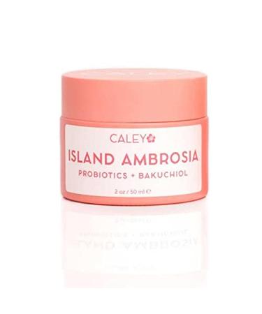 Caley Cosmetics Island Ambrosia Bakuchiol Anti-aging Face Moisturizer Skin Care Products for Moisturizing and Hydrating Dry Dull and Discolored Skin for Healthy Glow and Smooth Skin Probiotics Rich (2 oz)