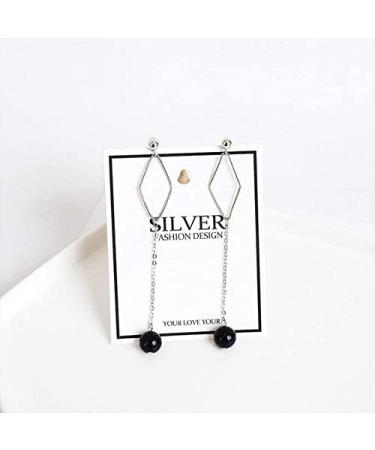 Ear Stud Earrings for Women Blue Sand Stone Ear Clips Personality Temperament Female Fashion Pendant Ear Pin Party Gift e Ear Studs - Buy Online on GoSupps.com