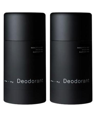 Hawthorne Mens Natural Stain-Free Deodorant Aluminum-Free Clear Formula to Prevent Body Odor and Absorb Sweat with Witch Hazel Nettle Leaf Mint & Eucalyptus Scent 2.6 oz 2-Pack