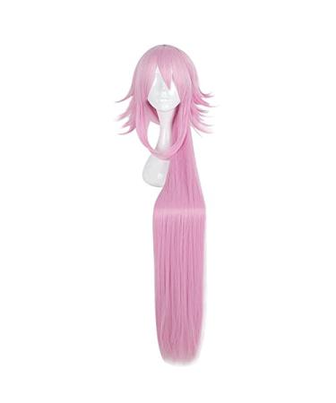 Buy Sakura Pink Layered Long Straight Synthetic Wig - Heat Resistant for Cosplay & Halloween | Free Wig Cap Included - Buy Online on GoSupps.com