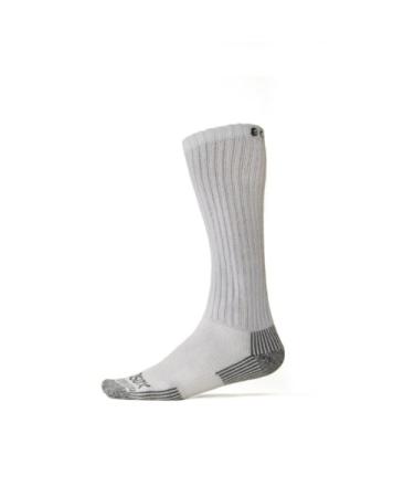 EcoSox Over the Calf Diabetic Socks - 3 Pair White/Gray Size 10-13