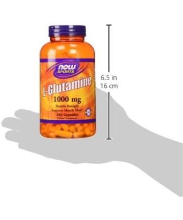 Now Foods L-Glutamine 1000mg - 240 Capsules | Powerful Immune Support - Buy Online on GoSupps.com
