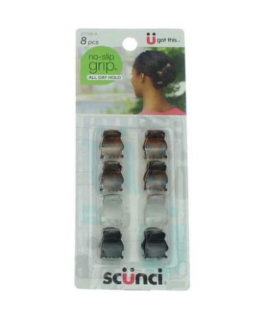 Scunci No-Slip Grip Mini Oval Top Jaw Clips - 8 Count, Pack of 1 - Buy Online on GoSupps.com