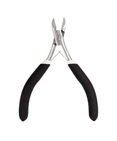 Nail Clippers for Ingrown or Thick Toenails Professional Stainless Steel Nail Cuticle Nipper Clipper Dead Skin Scissor Nail Manicure Tool for Large Nail Nipper for Seniors(Black)