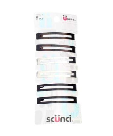 Scunci Metal Barrettes - Assorted Colors (6 Count) | Effortless Beauty - Buy Online on GoSupps.com