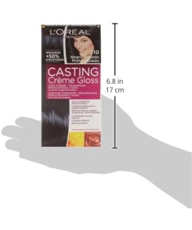 L'Oreal Casting Cream Gloss Hair Color 210 - Bluish Black | Long-lasting Shine - Buy Online on GoSupps.com
