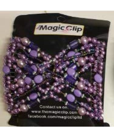 Mebella Magic Clip Hair Clips Stretchy EZ Double Comb Magic Bow Hairpins Single One Size Fits All - One Hairclip(Purple)