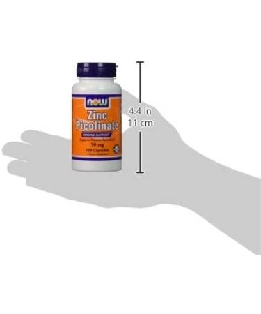Now Foods Zinc Picolinate 50mg 120 Capsules - Pack of 2 | High Quality Supplements - Buy Online on GoSupps.com