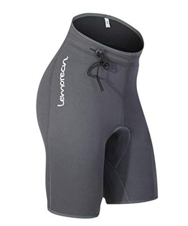 Lemorecn Wetsuits Pants Shorts 3mm Neoprene Canoeing Swimming Pants Gray Small