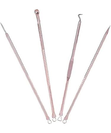 4 Pcs / Set Blackhead Removal Tool Pimple Cleaning Tool Kit Stainless Steel Acne Pimle Extractor Acne Remover Tool with Box (ROS & Eacute Gold) Durable Design - Buy Online on GoSupps.com