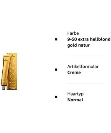 Schwarzkopf Igora Royal Dye 9-50 Extra Light Blonde Gold Natural 60ml - Pack of 1 - Buy Online on GoSupps.com
