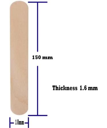 Dosimiin 100 Large Natural Wood Waxing Sticks Applicator 6x3/4 for Body Hair Removal - DIY Crafts - Buy Online on GoSupps.com