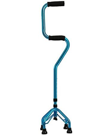 Walking Stick Crutches Walking Stick Cane - with 4 Leg Base Height Adjustable can Help Get Up Anti-Slip Elderly Crutches Disability Medical Aid Walker Blue Bright Day