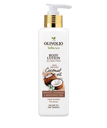 Olivolio botanics 95% natural body lotion with 100% organic coconut oil without mineral oil and parabens - 250 ml