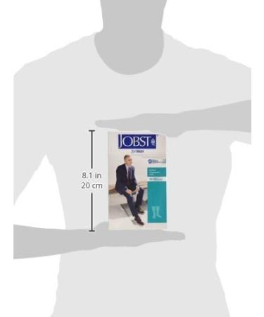 JOBST forMen Knee High Compression Socks - 20-30 mmHg Ribbed Open Toe Large Full Calf Black | International Shipping Available - Buy Online on GoSupps.com