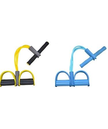 20 11 4 Tubes Natural Latex Elastic Pull Rope - Fitness Equipment for Abdomen Waist Arms & Legs - Blue Bodybuilding Expander - Buy Online on GoSupps.com