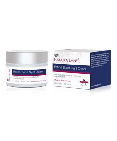 Retinol Boost Night Cream for Face & Neck | Anti-Aging Plant-Based Formula with Sweet Almond Oil & CoQ10 | 1.69 Fl Oz - Buy Online on GoSupps.com