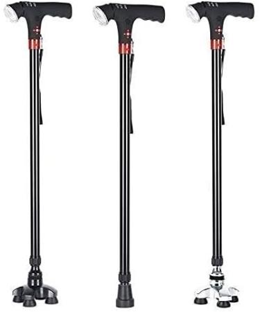 Telescopic Non Slip Crutches Crutches Old Man Single Four Feet Multi-Function Anti-Skid Retractable Light Alarm for Arthritis Elderly Seniors & Handicap (Color : C) The New Independence - Buy Online on GoSupps.com