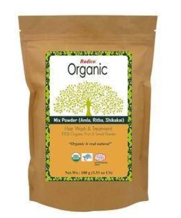 Radico - organic herbs powder mix - Better combatability - Intensive care promotes hair growth - from Amla Reetha & Shikakai - 100gr