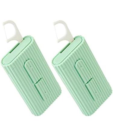 2PC Dental Portable Box Set - Food-Grade Storage for 10 Dental Flossers - Travel & Hotel Oral Care Solution (Green) - Buy Online on GoSupps.com